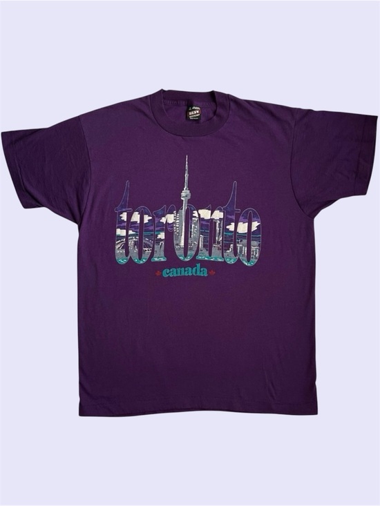 Fruit of the Loom Other - Vintage 90s Toronto Skyline Tourist Graphic Tee Single Stitch Large Rare